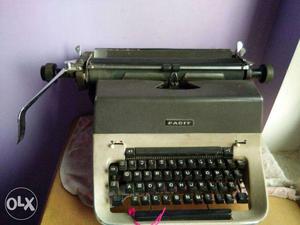 Beige And Black Facit Typewriter