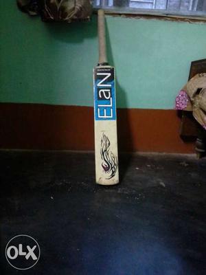 Beige, Black, And Blue Elan Cricket Bat