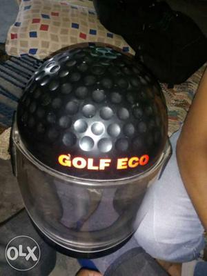 Black And Orange Golf Eco Full Face Helmet