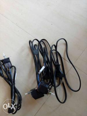 Black Electronic Cables