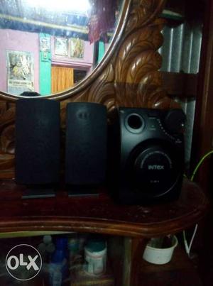 Black Intex 2.1 Speakers