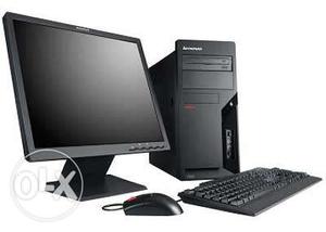 Black Lenovo Computer Set
