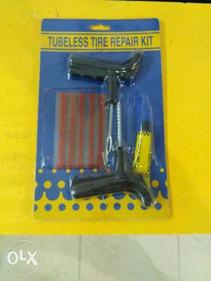 Black Tubeless Tire Repair Kit In Blister Package
