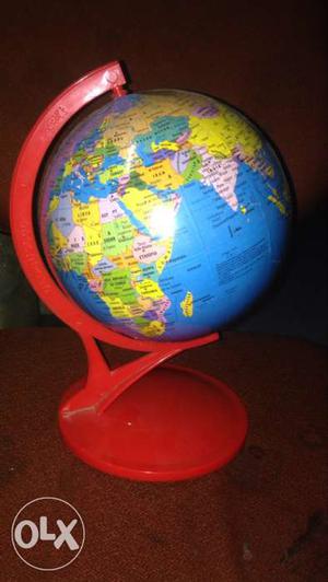 Blue, Red And Yellow Desk Globe