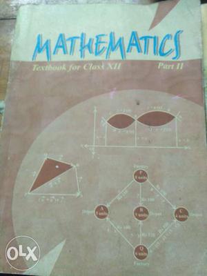 CBSE 12th Mathematics Textbook part 1 and 2.