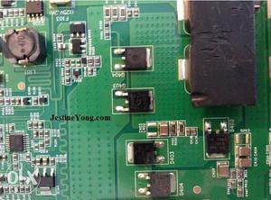 Green And Black Mother Board