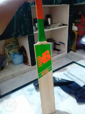 Green And Orange New Balance Cricket Bat