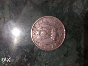 Half Rupee s Silver Coin