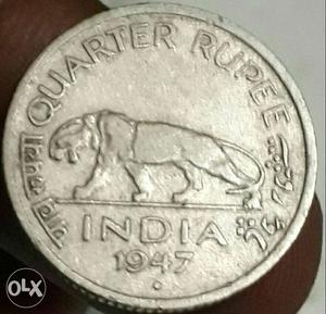  Indian Quarter Rupee Coin