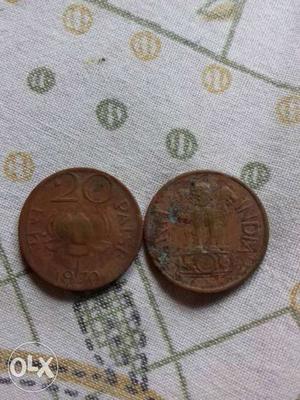 Old 20 paise in  years
