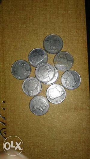 Old 25 paisa 10 coins