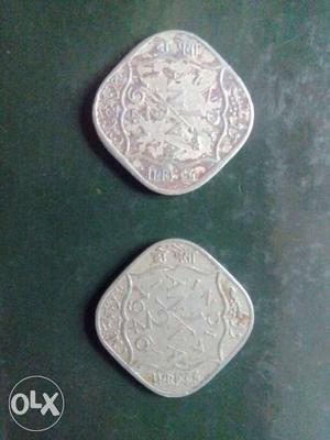 Old Indian Half Anna Coins