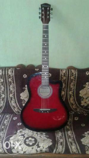 Red guitar good condition 3 mounth old