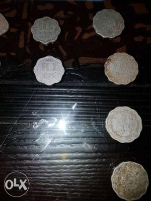 Several old coins including  silver coin