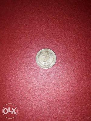 Vintage 25 Paisa coin of 