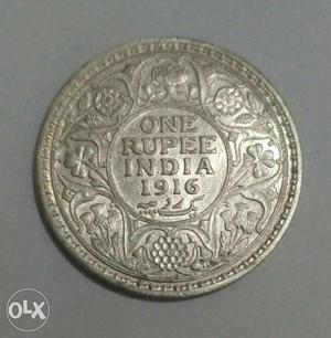 ₹1, silver coin, hundred years old