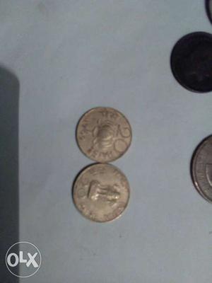 20 paise gandhi & lotus 2 coins 30 rupee