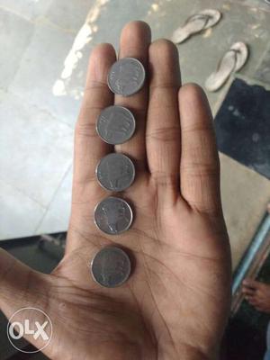 25 paisa coins 5 coins each for 100