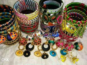 Bangles with matching ear rings sets very expensive looking