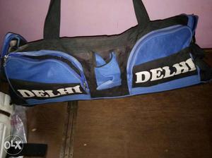 Blue And Black Delhi Duffel Bag