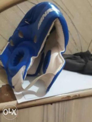 Blue And White Face Guard