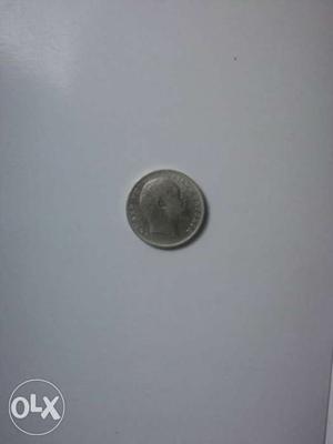 Edward 7...Silver one rupee coin