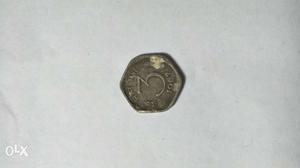 Indian old 3 paise coin 