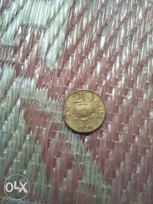Indian old  coin 20 peise