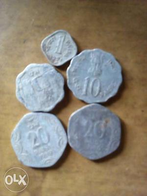 Indian old coins 10paiseand20paise