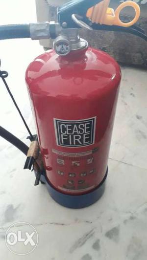 Red Cease Fire Printed Fire Extinguisher