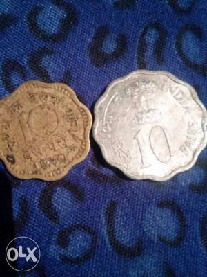 Two Bronze And Silver Coins