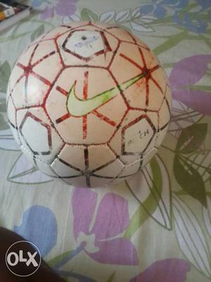 White And Red Nike Soccer Ball