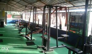Working gym with full equipments and all other