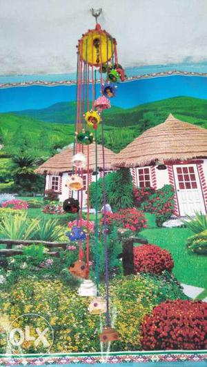 Yellow, Orange, And Green Wind Chimes