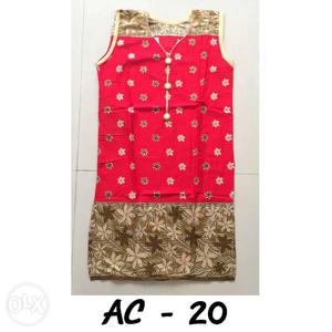 Ac - 20 kurti fabric - Cotton with Sleeve full