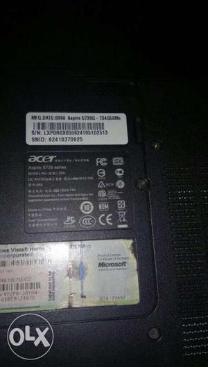 Acer laptop for sale but no warranty