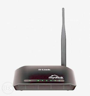 Black D-link Wireless Router