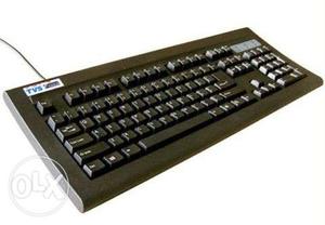 Black TVS Corded Keyboard