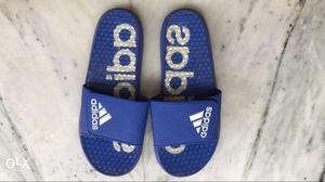 Blue Adidas Slide Sandals