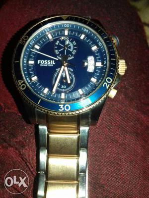 Blue Fossil Chronograph Watch