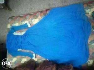 Blue Long Sleeve Maxi Dress