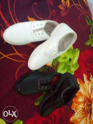 Brand new ACTION white school shoes + black shoes