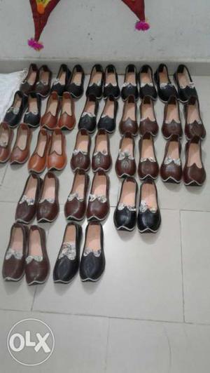 Brown And Black Leather Slip-on Shoes Collection