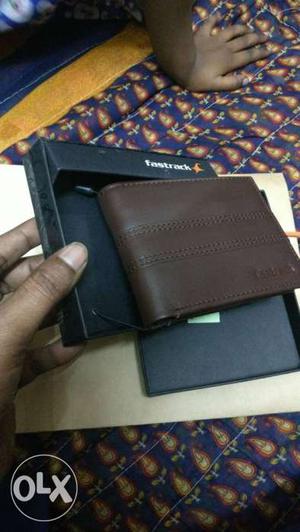 Brown Fastrack Leather Bifold Wallet