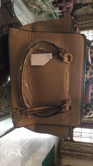 Brown Michael Kors Leather Tote Bag