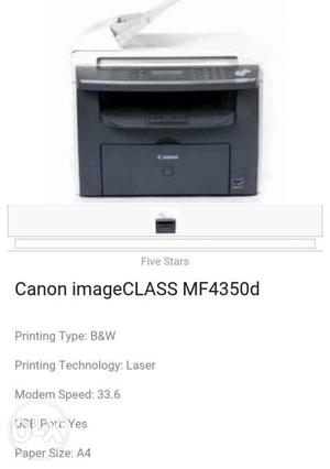 Canon mf d all in one printer with fax