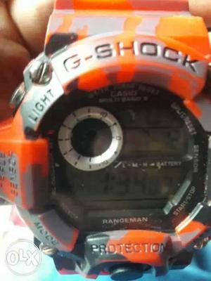Casio G shock Red and Grey Digital watch
