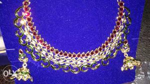 Gold And Ruby Collar Necklace