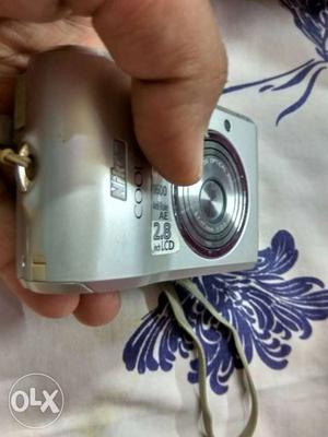 Gray Nikon Coolpix Compact Camera