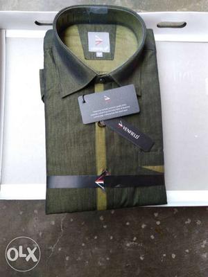 Green And Brown Venfield branded shirt for men